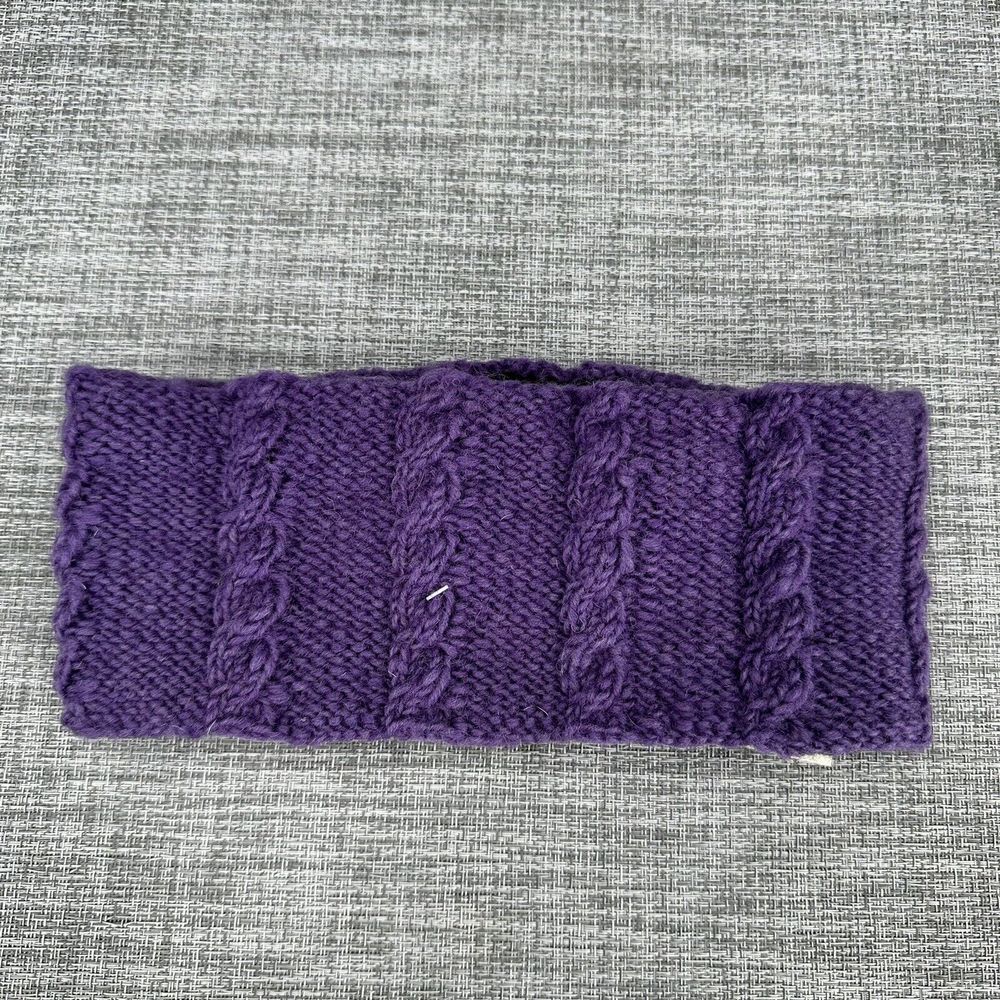 Lost Horizons Crochet Wool Headband Womens OS Polyester Fleece Lined Ski Outdoor - Picture 2 of 8